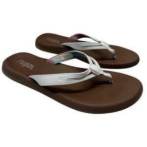 Flojos Colette Memory Foam Flip Flop White Tie Dye Sandals‎ Women Size 10 S-5